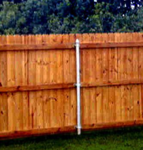 Steel post for wood fence