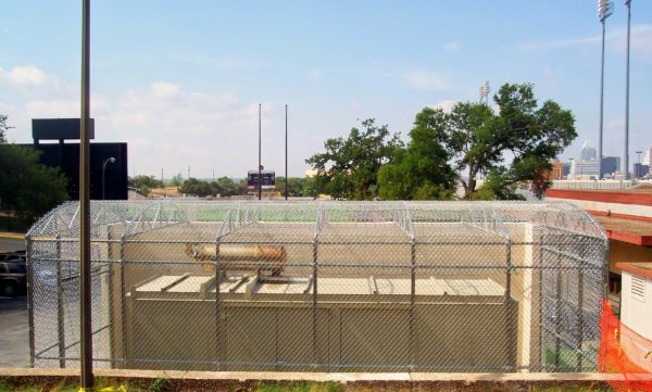 Chain Link Enclosure with Brick Wall - Image 3