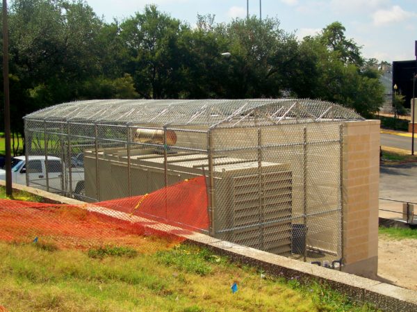 Chain Link Enclosure with Brick Wall - Image 2
