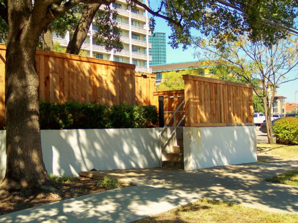 Wood Fence with Steel Supports - Image 3
