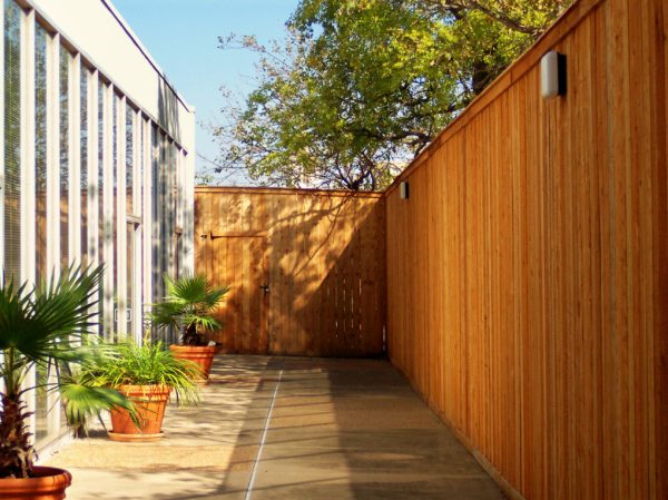 Wood Fence with Steel Supports - Image 5