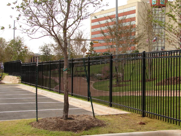Three-Rail Wrought Iron Fence