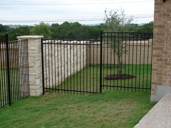 Three-Rail Iron Fence