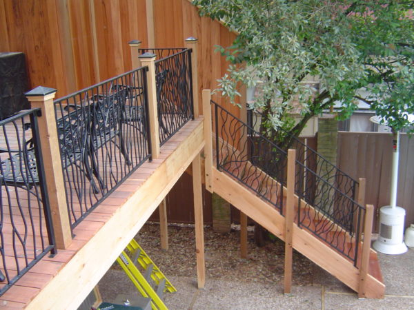 Wood Deck & Custom Iron Railing - Image 2