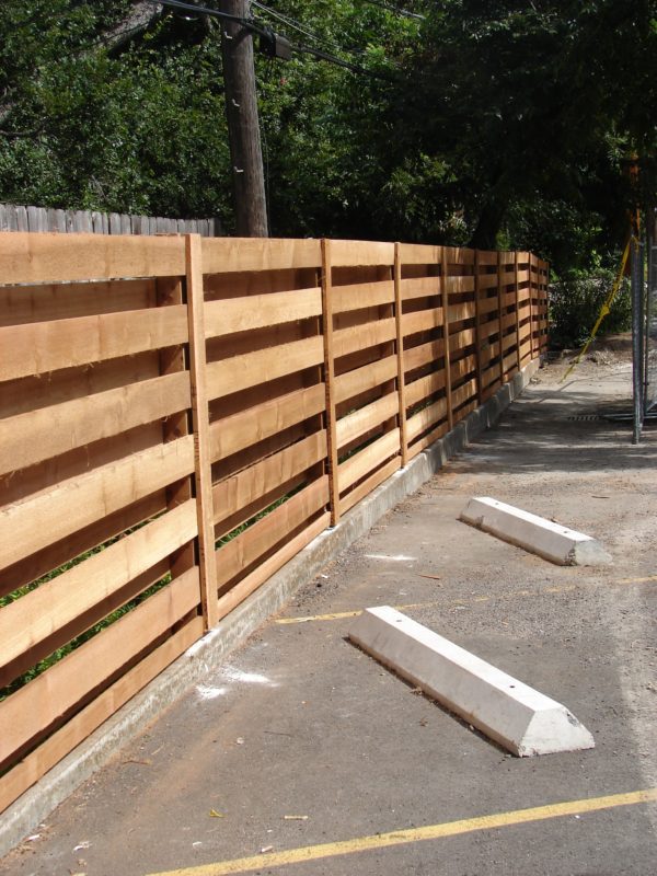 Wrought Iron Guard Rail & Wood Parking Fence - Image 5