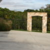 Three-Rail Iron Fence with Custom Swing Gate - Image 2