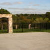 Three-Rail Iron Fence with Custom Swing Gate - Image 3