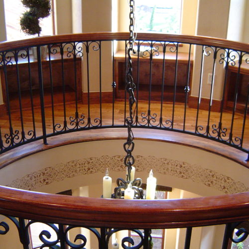 11_Curved Scroll Iron Railing