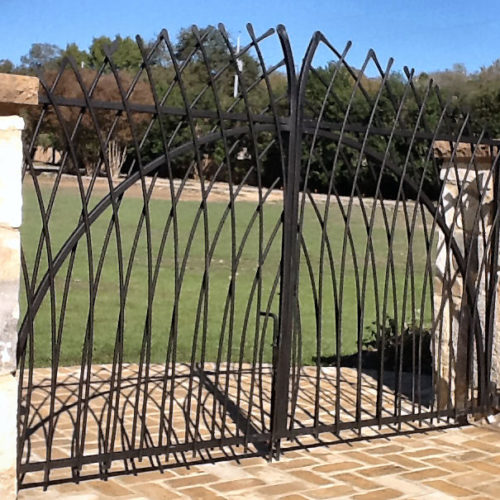 12b_Custom Bent Picket Swing gate