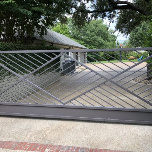 17b_Contemporary Iron Swing Gate