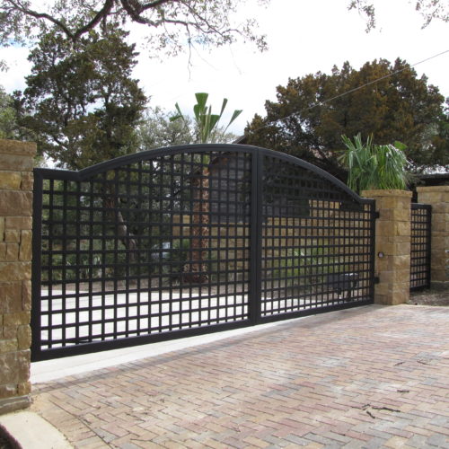 18_Custom Gothic Swing Driveway Gate