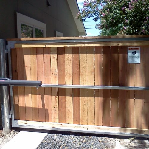 18_Would Swing Gate Steel Frame w Operator