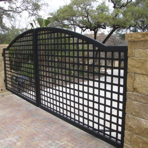 18b_Custom Gothic Swing Driveway Gate