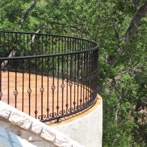 1_Curved Custom Iron Railing