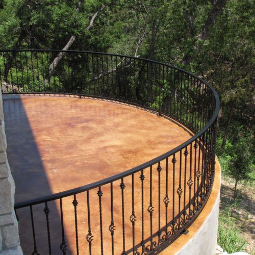 1b_Curved Custom Iron Railing