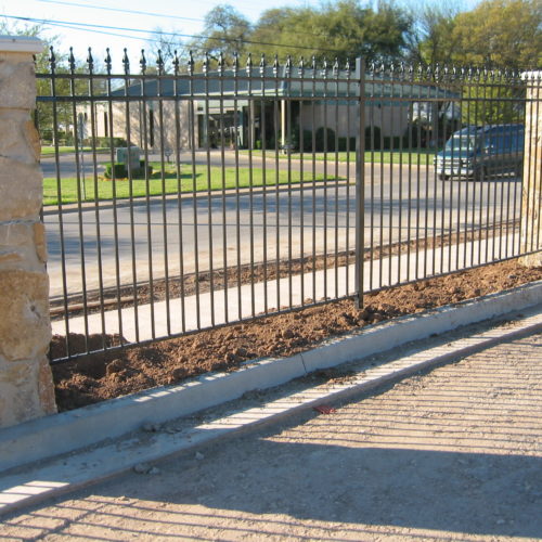 3 Rail w Finials _ Masonry Fence