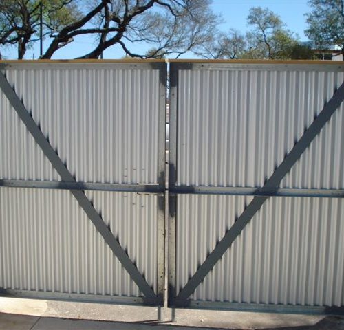 3b_Wood Metal Dumpster Enclosure Gates