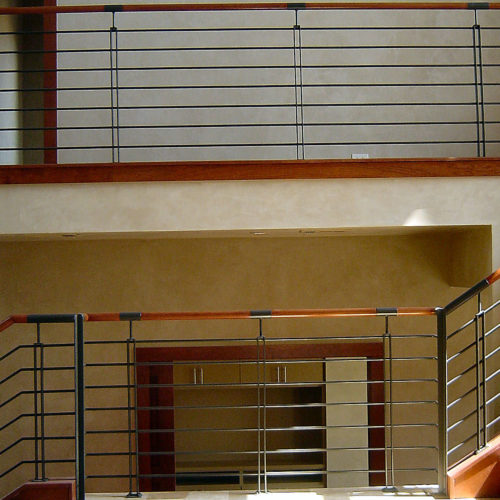 7b_Contemporary Wood Iron Railing