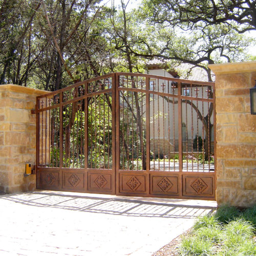 8_Custom Iron Bronze Driveway Gate