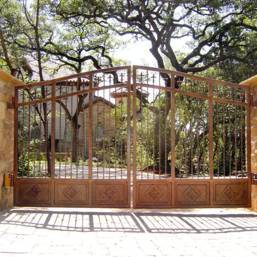 8b_Custom Iron Bronze Driveway Gate