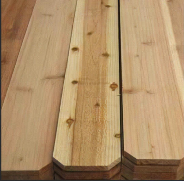 Cedar Fencing – Dog Eared Picket – 1x4x6 – Residential Grade 3/4″ Thick