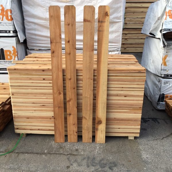 Cedar Fencing – Dog Eared or Flat Top Picket – 1x6x6 – #1 Grade 3/4″ Thick - Image 2