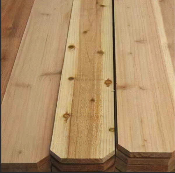 Cedar Fencing – Dog Eared Picket – 1x4x6 – Residential Grade 3/4″ Thick